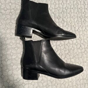 Cole Haan Black Leather Chelsea Ankle Boots